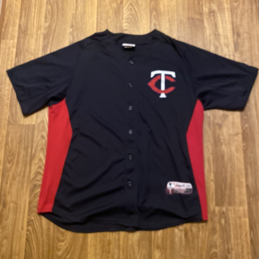 Majestic‎ Minnesota Twins Jersey Men XL Cool Base MLB Authentic Batting Practice